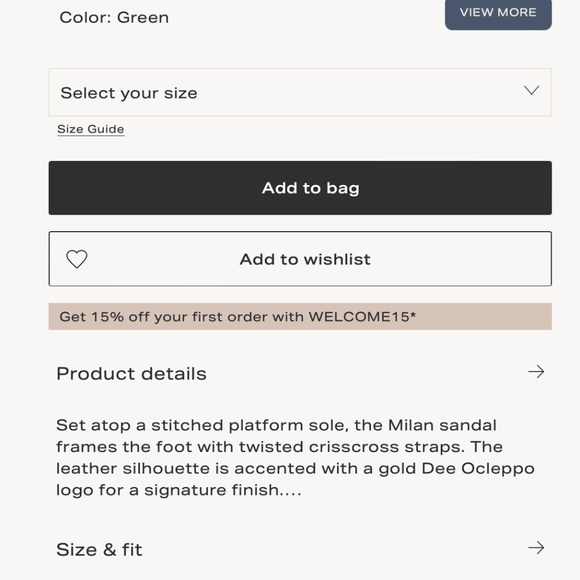 Dee Ocleppo Milan Twisted-Leather Sandal in Grass Green! US women 9.5 - Picture 5 of 8